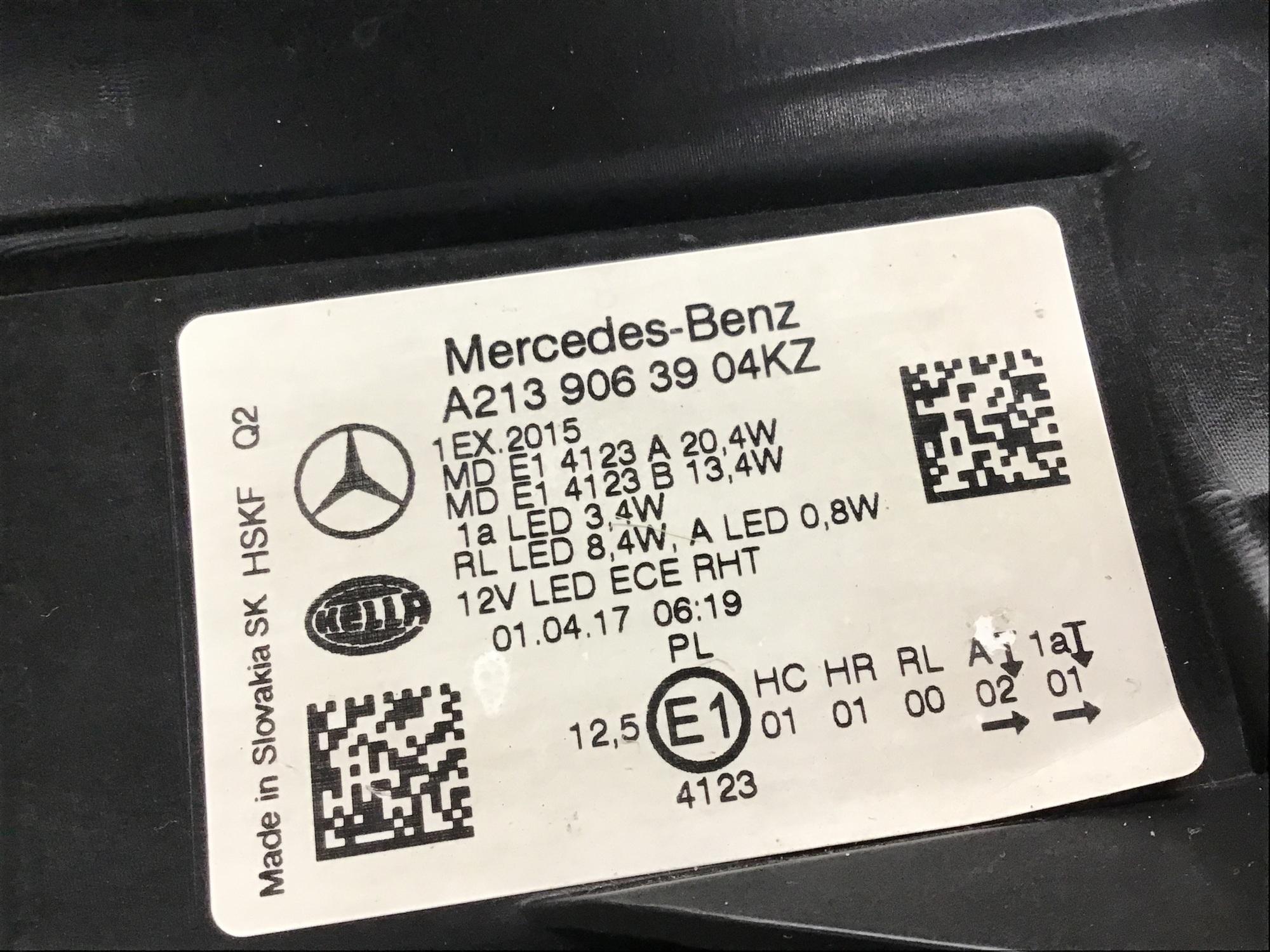 Фара левая, Mercedes Benz W213 E-Klasse 2016>
