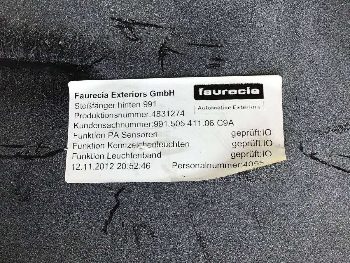 Бампер задний Porsche 911 (991) 2012> Бампер задний Porsche 911 (991) 2012>